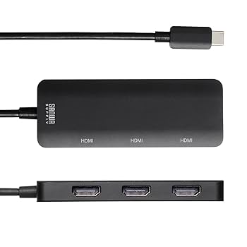HDMI変換アダプター 3ポート ホワイト Amazon | USB C HDMI 変換アダプター MST ハブ 3ポート シングル